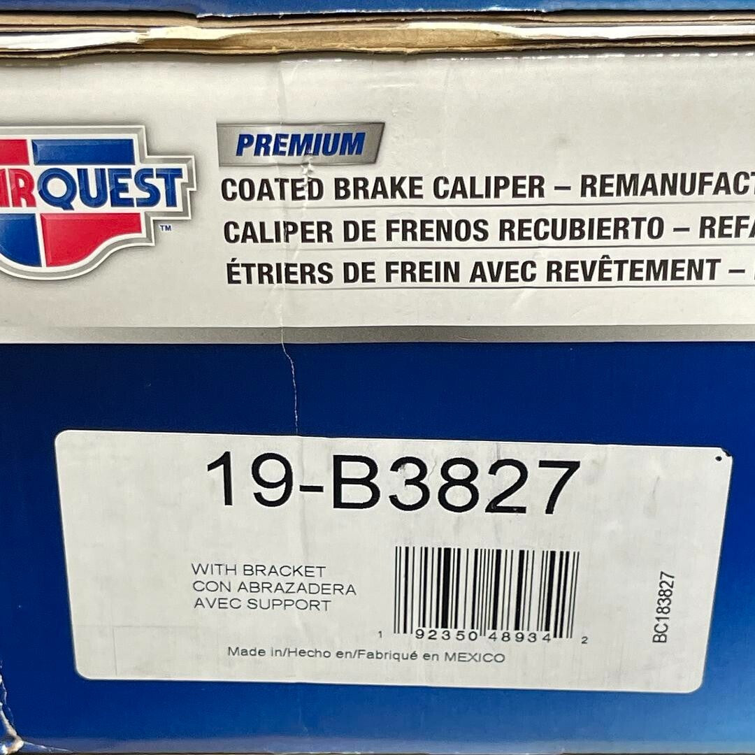 CarQuest 19-B3827 Remanufactured Unloaded Disc Brake Caliper with Bracket REAR