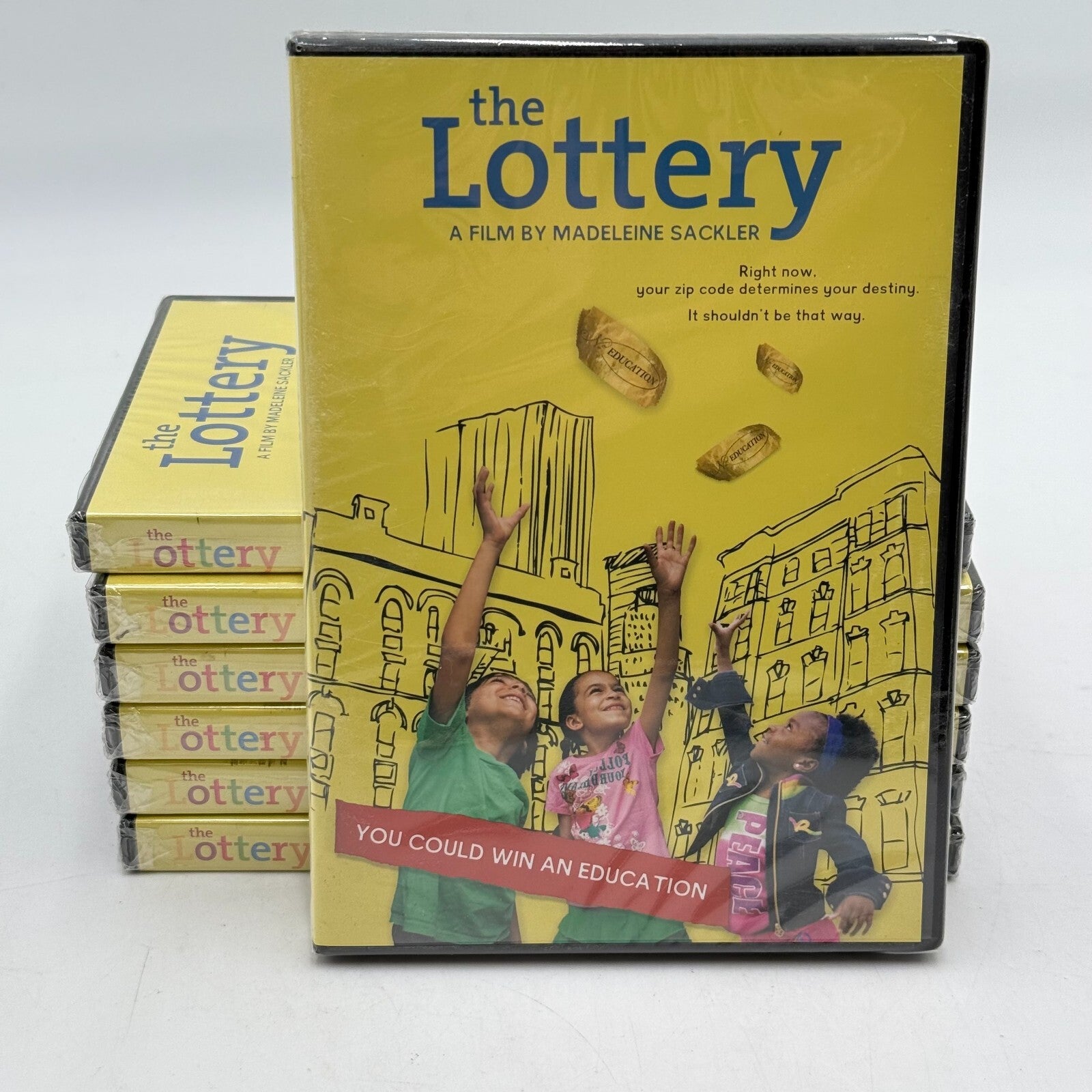 Lot of 7 New Sealed DVD Movie the Lottery Film Documentary Public Education