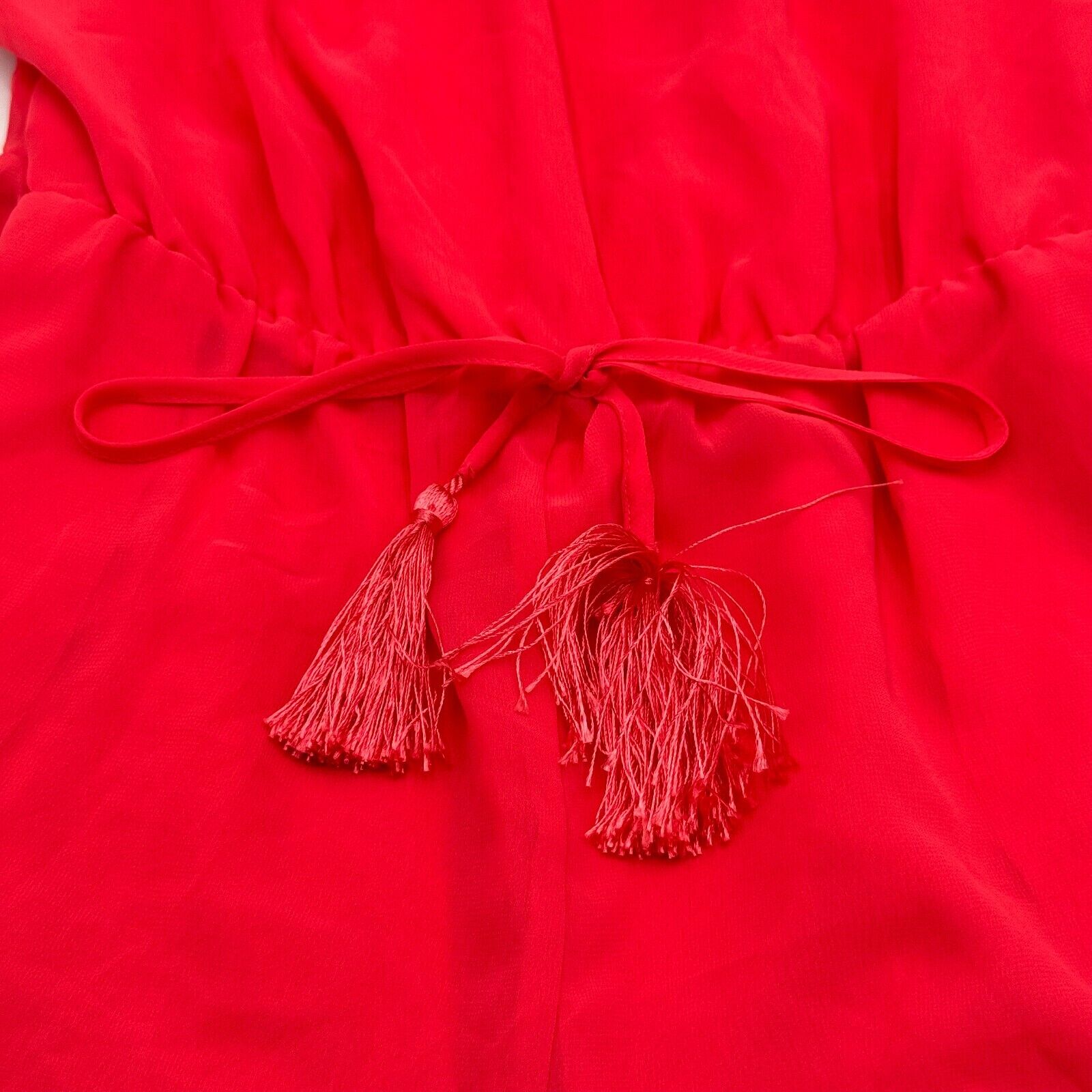 Belle & Sky Off the Shoulder Romper Red Dress Womens Size M Medium New With Tags
