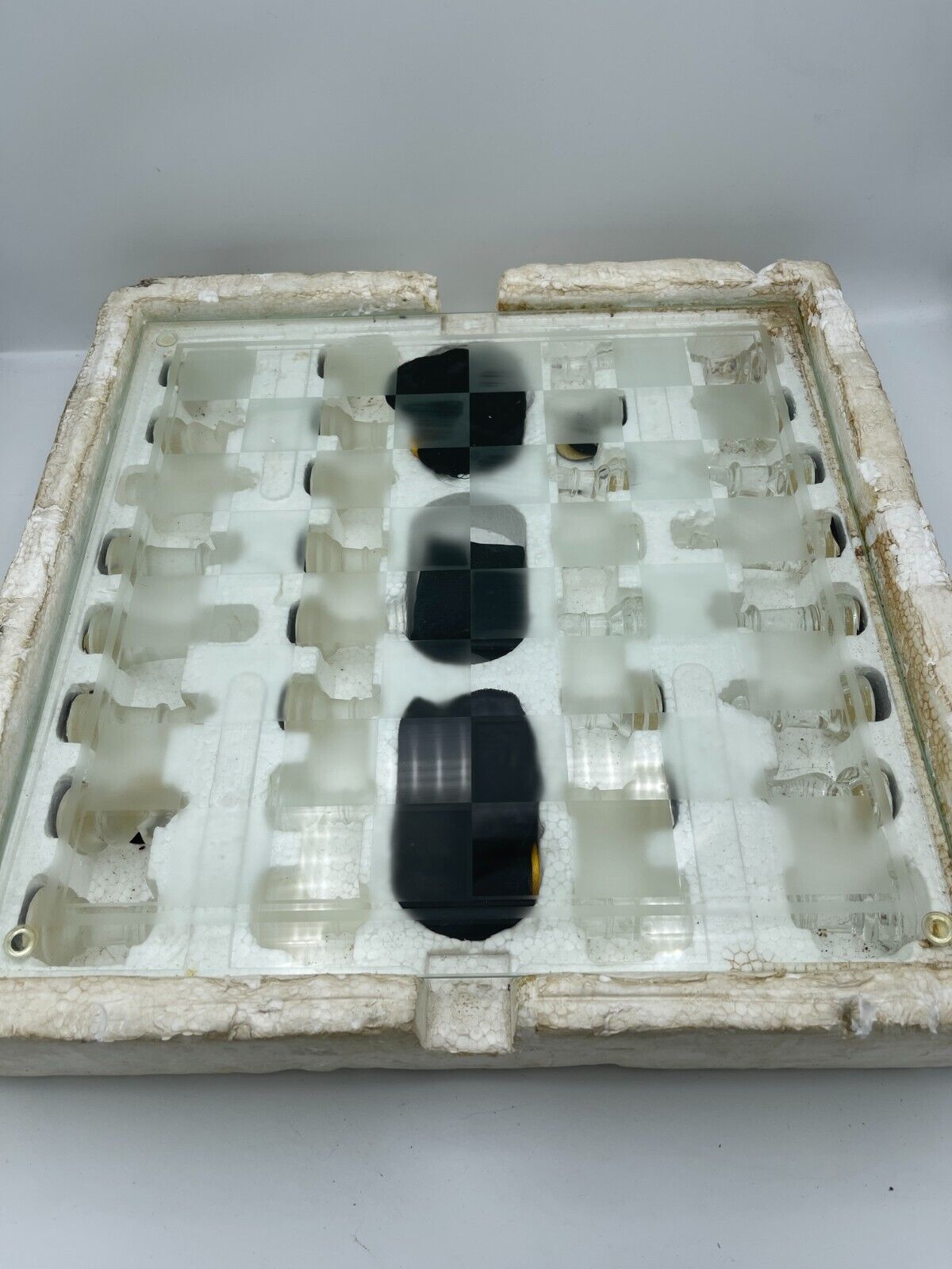 CRYSTAL CLEAR 2 in 1 Game Chess & Checker Set 59 pc 14" FREE SHIPPING