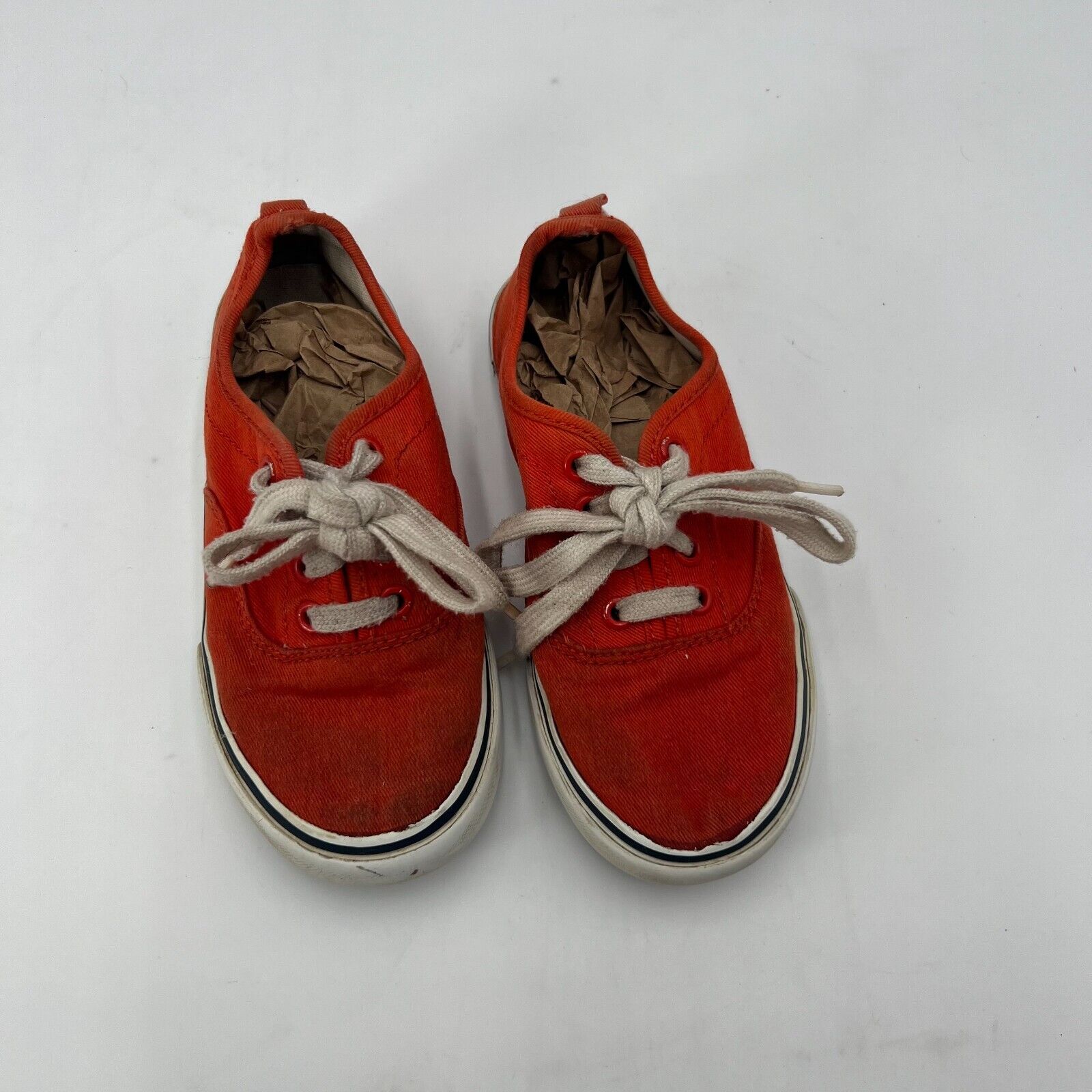 Old Navy Hot Tamale Red Cavas Lace Up Shoe Casual Sneakers Kids Size 13.5C US