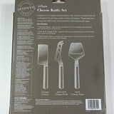 ARTISANAL Kitchen Supply 3-PIECE CHEESE KNIFE SET - BRAND NEW IN BOX