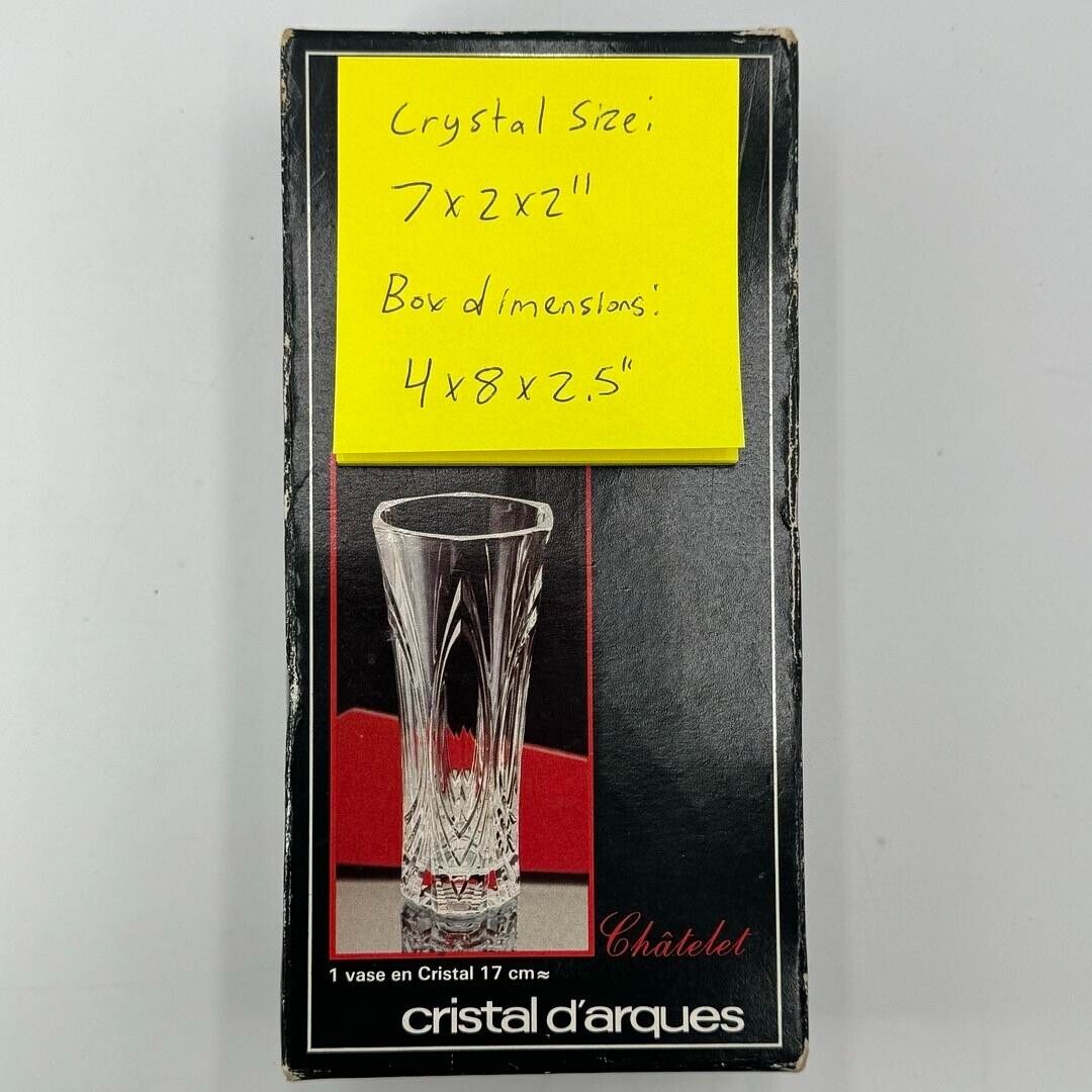 Vintage Royale Cristal D'Arques French Lead Crystal 7”  Vase NEW IN BOX