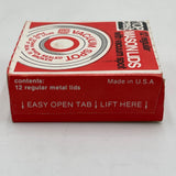 Lot of 8 Boxes - Vintage Top Crest Regular Mason Lids with Vacuum Spot 12pk NIB