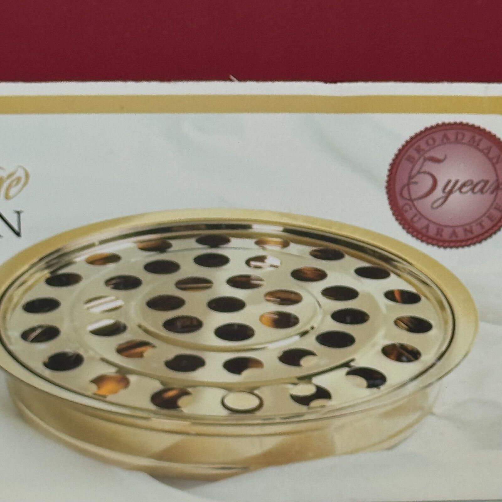 Rememberance Ware Comnunion Drink Tray & Cover Stainless Steel Brass Gold NIB