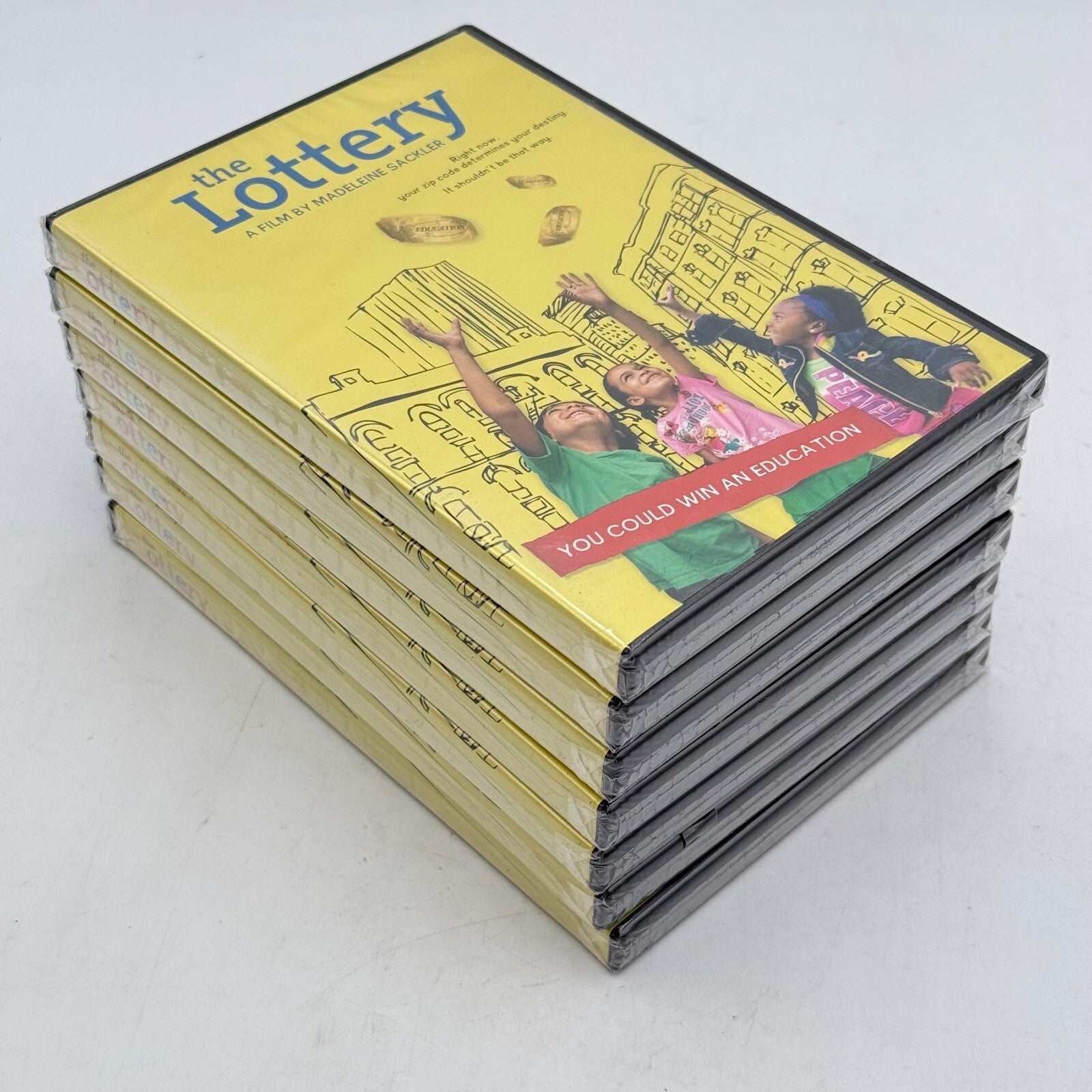 Lot of 7 New Sealed DVD Movie the Lottery Film Documentary Public Education