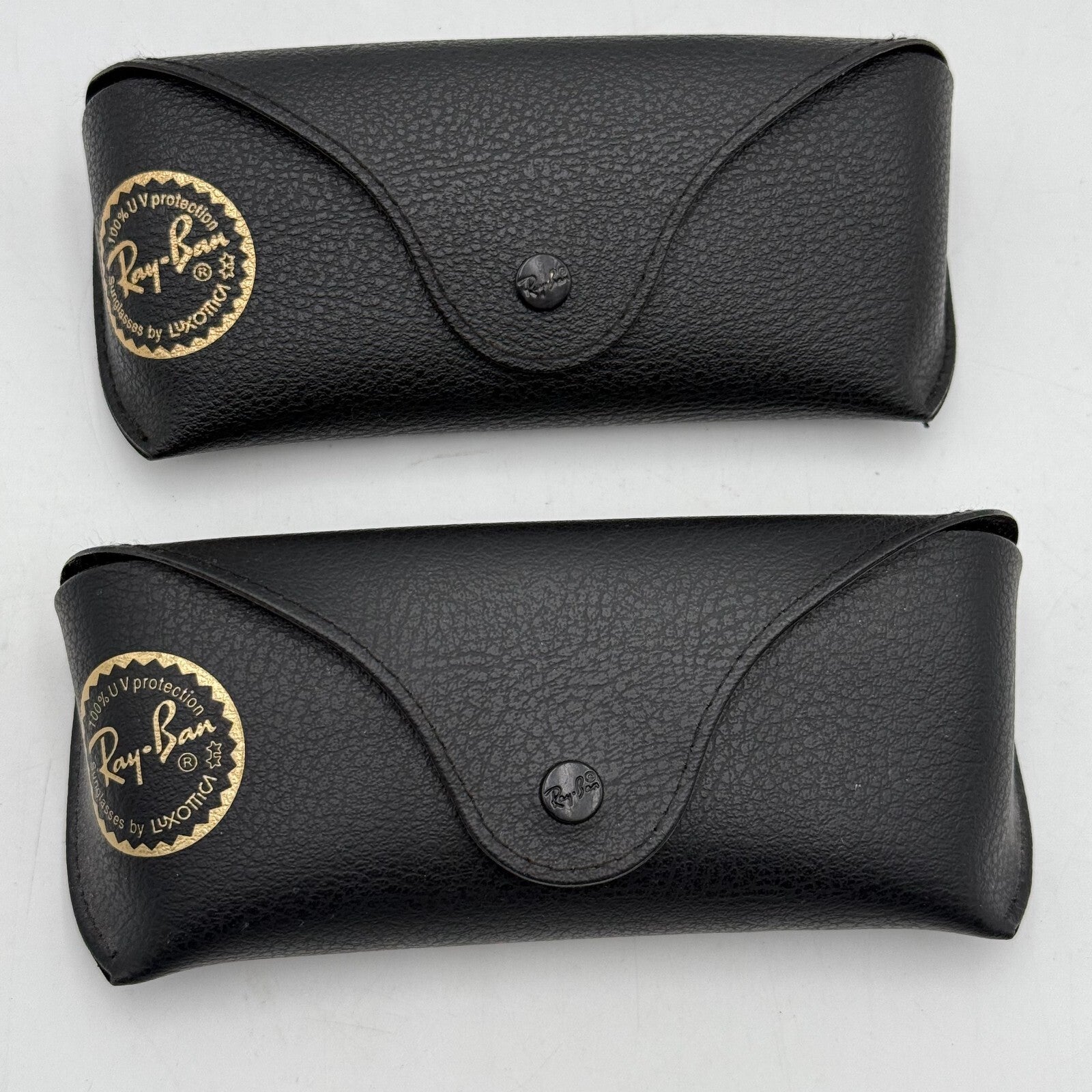 Ray-Ban Sunglasses by Luxottica 2 pcs Semi Hard Black Leather Case Only