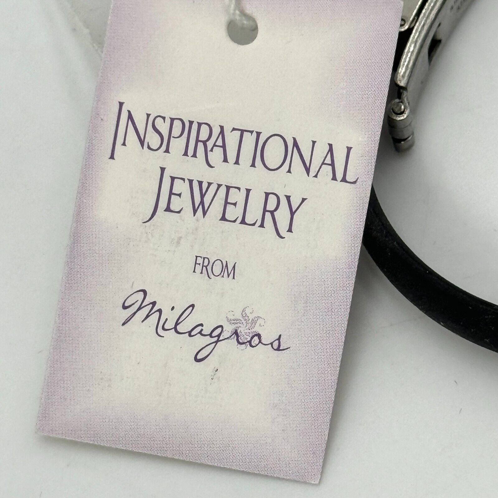 4pk Milagros Insperational Jewelry Black Rubber Stainless Steel Bracelet NWT