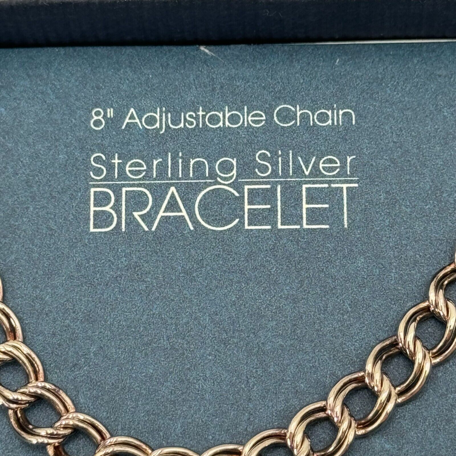 Bob Siemon Designs  8 in Adjustable Chain Parallel Curb Sterling Silver Bracelet