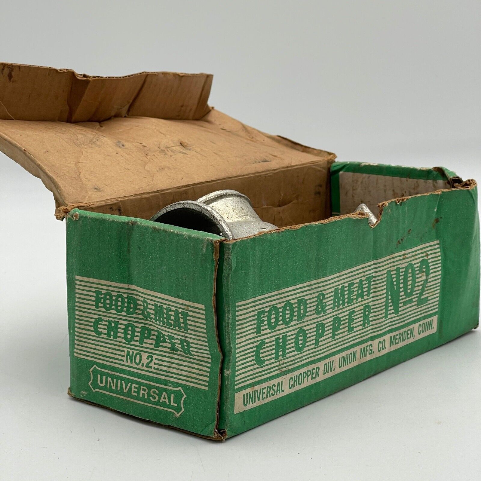 Vintage Universal Food and Meat Chopper No 2 in Original Box Parts Included