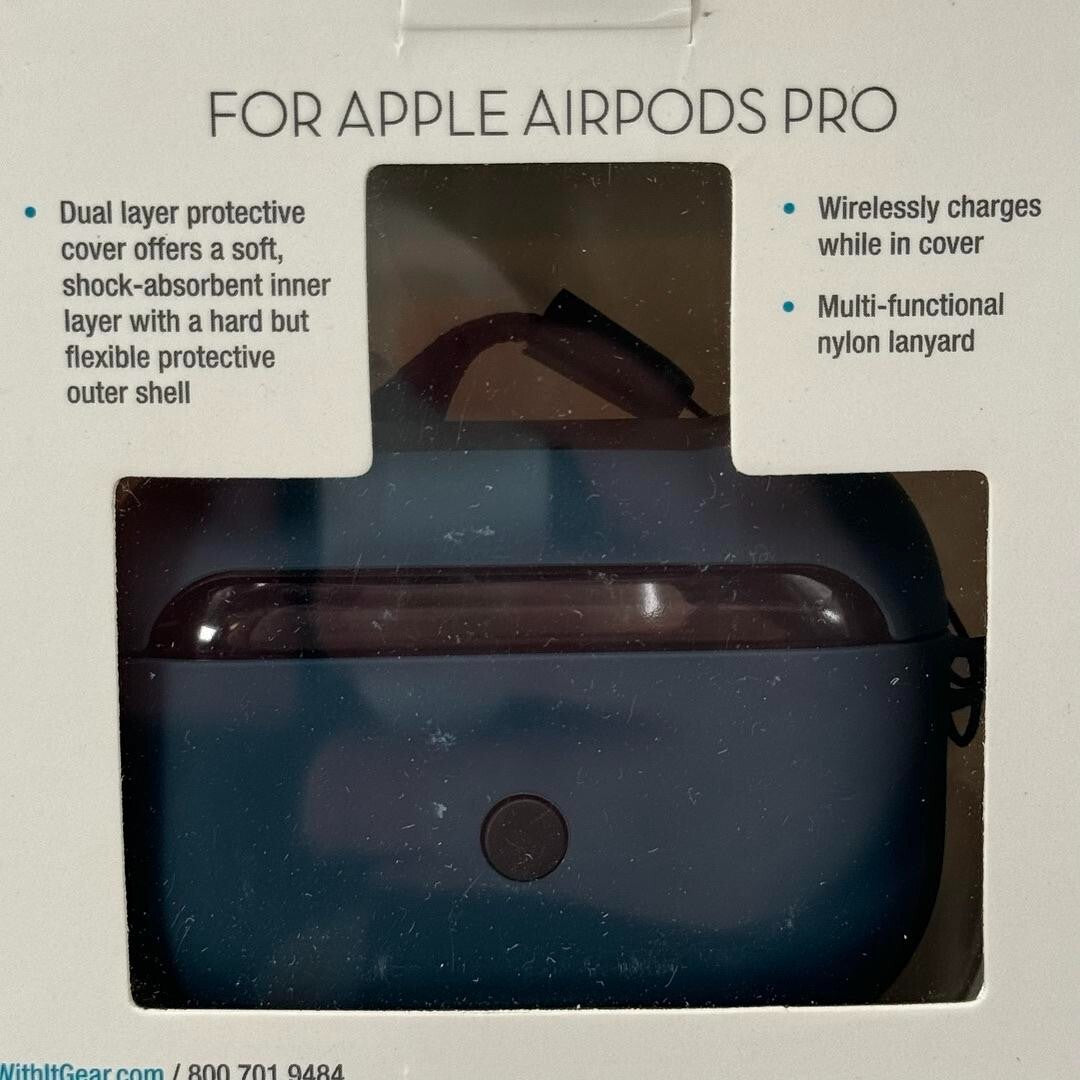 WITHIT SPORT COVER FOR APPLE AIRPOD PRO BLUESTONE & BLACK - SOFT SHOCK ABSORBENT