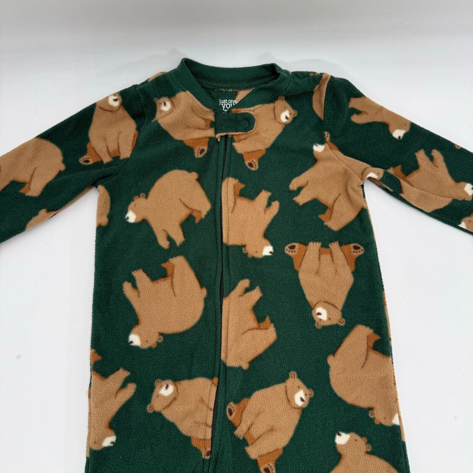 Lot of 3 Size 4T Toddler Pajamas Green Bear Footie Zip Blue Jumper Disney Woody