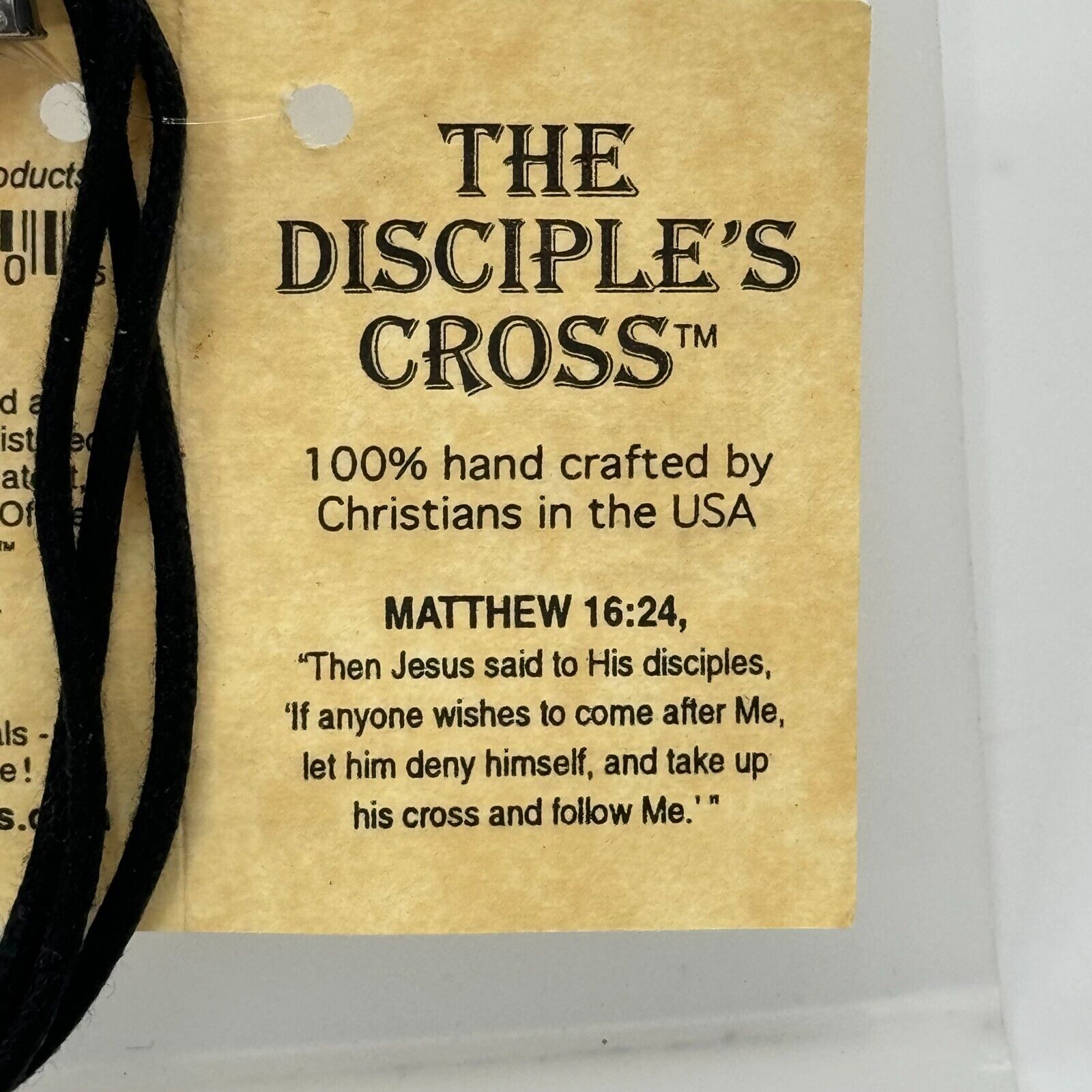 The Disciple’s Cross Handcrafted USA Christians Pink Metal Coiled Necklace NWT