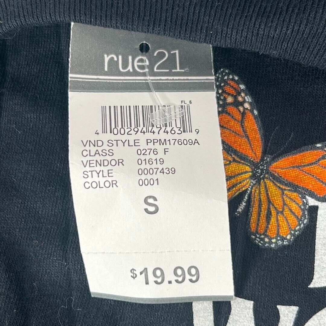 Rue 21 World Is Yours T-Shirt Crewneck Short Sleeve Black Unisex Small NEW