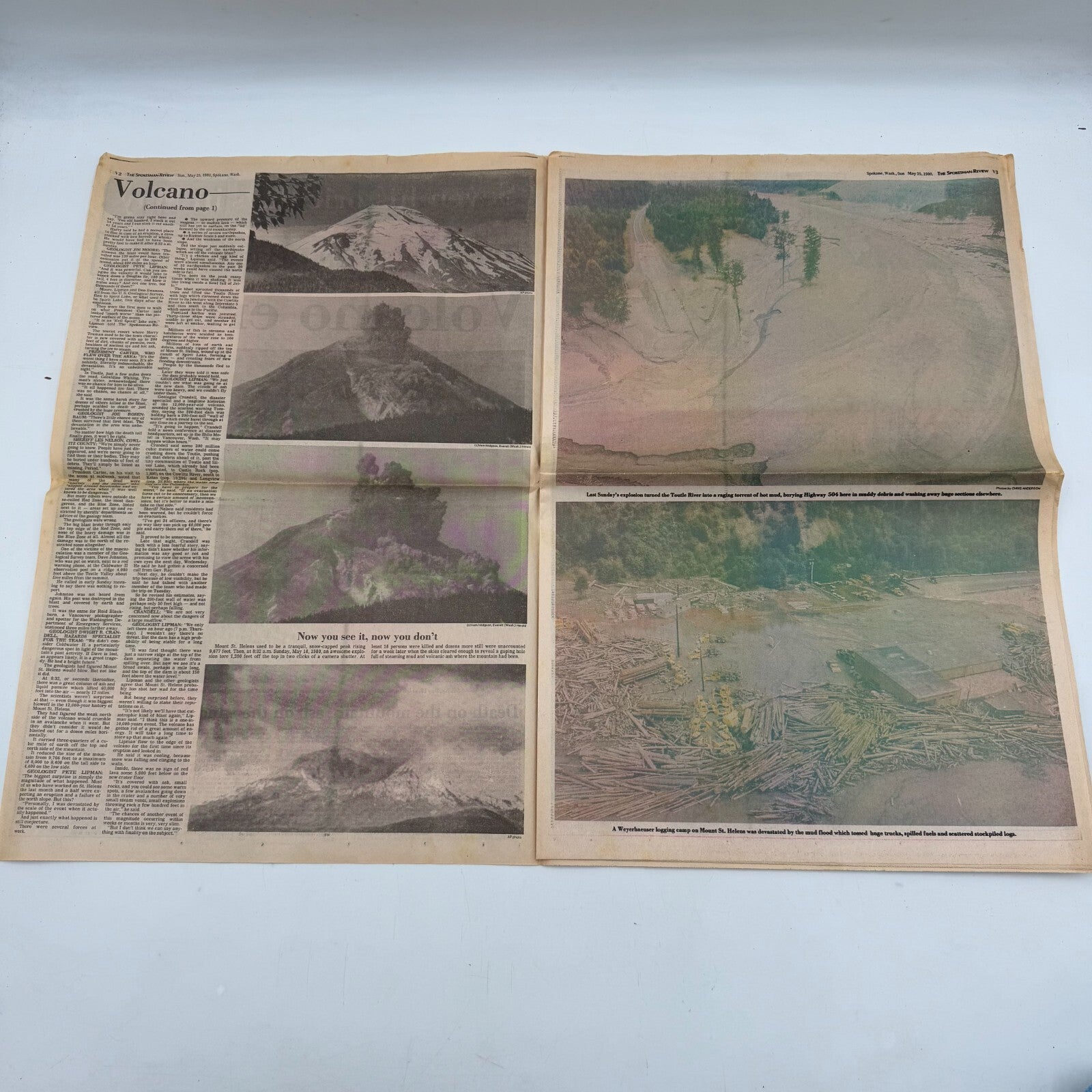 Spokesman Review Mount St. Helens Volcano Erupts! Collector Issue Newspaper 1980