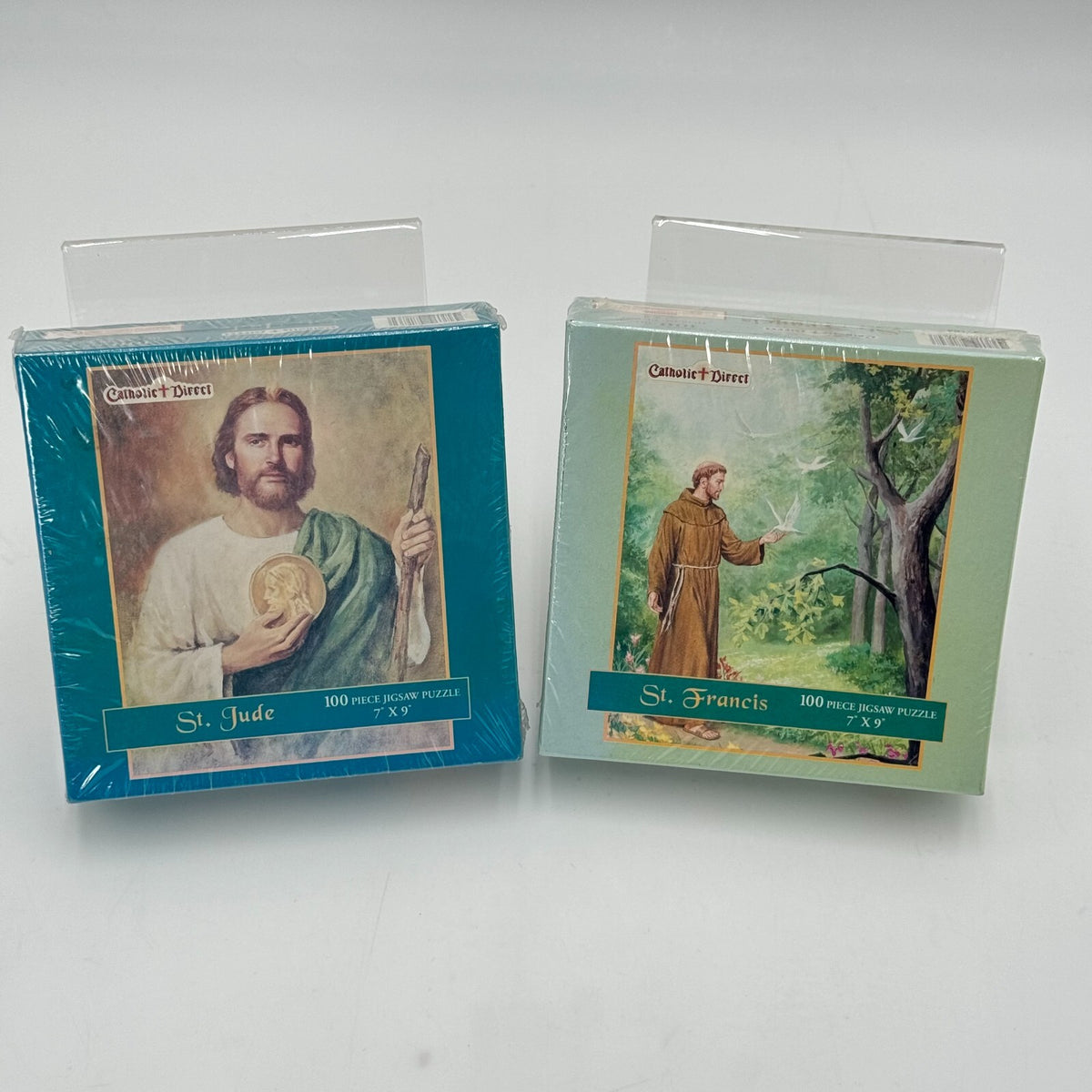 Catholic Direct Set of 2 100-Piece 7x9 Jigsaw Puzzles  St Francis & St Jude NEW