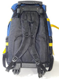 NorthPak Durable Outdoor Travel  Blue Multipocket Rolling Backpack Adjustable