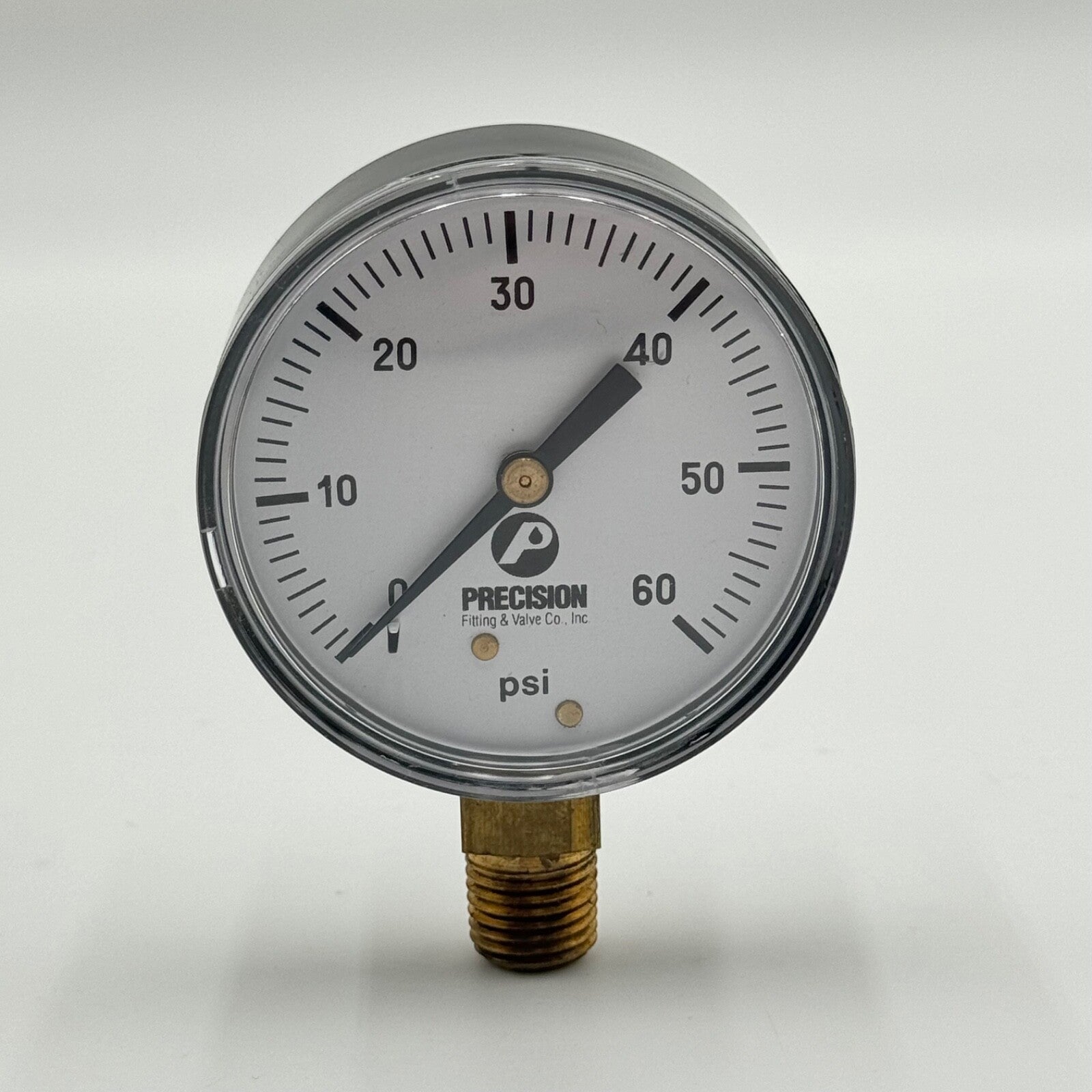 Precision Pressure Gauge SG60 0-60psi 1/2” Bottom Mount 2.5” Face New In Box