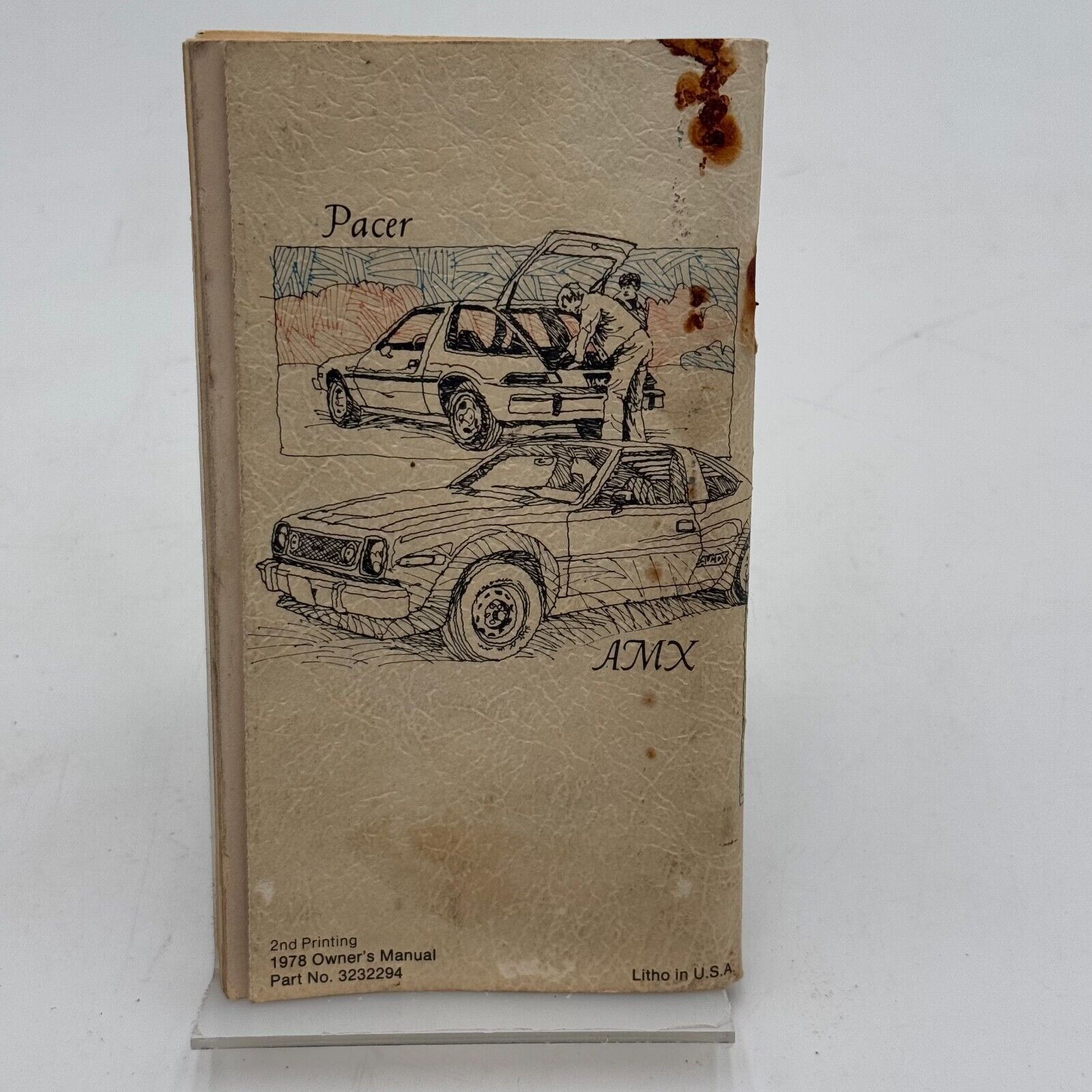 1978 AMC Owner’s Manual Concord Gremlin Matador Pacer AMX 2nd Printing USA