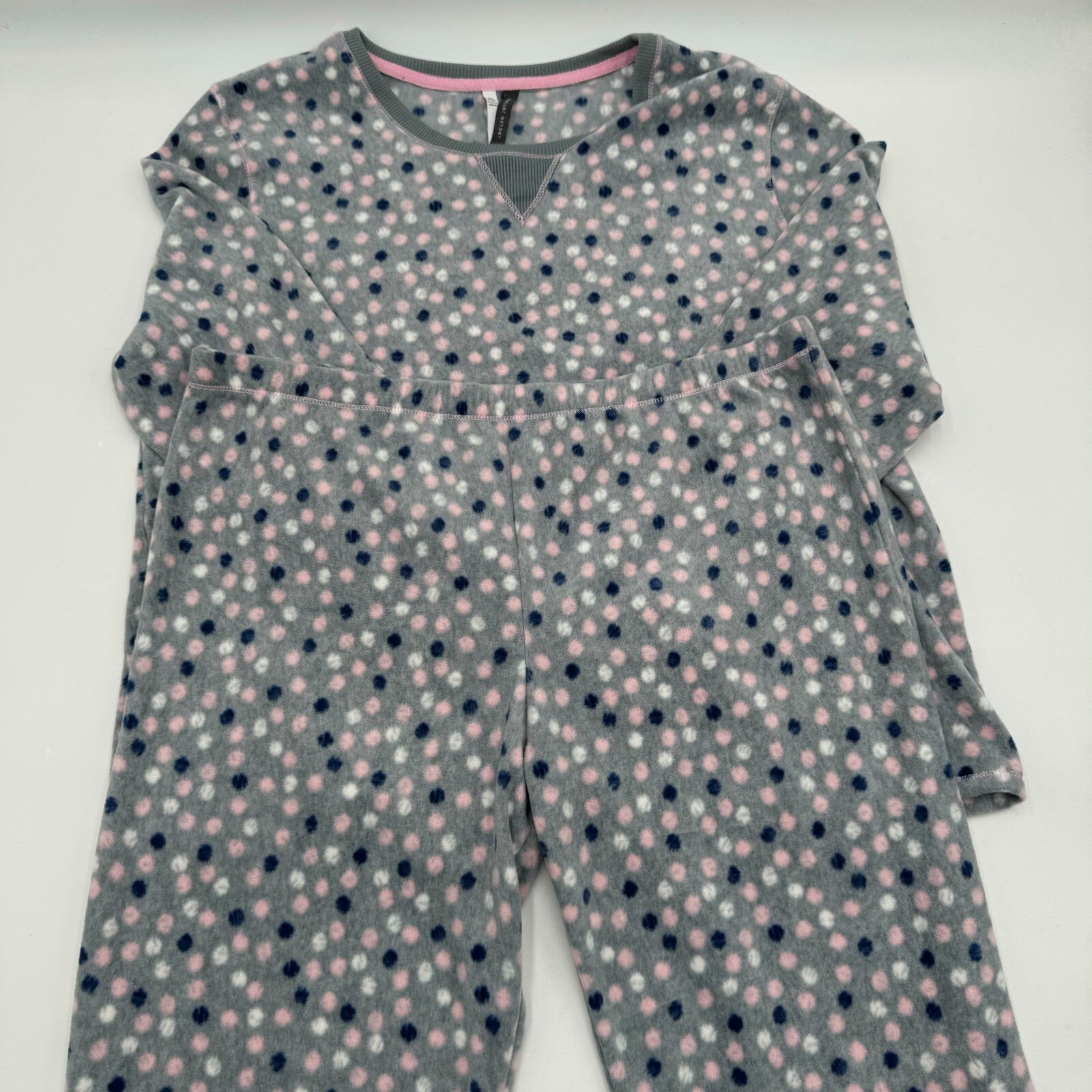 Jaclyn Intimates Womens Multicolor Polka Dot Pajama Set Gray Size XL NWT