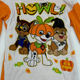 2 pc Paw Patrol Kids Pajama Set Halloween Howl Pumpkin Candy Toddler Size 4T
