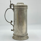 Rare Antique 1800s Reed & Barton Pewter Stein Glass Bottom Flip Lid Handle 75oz