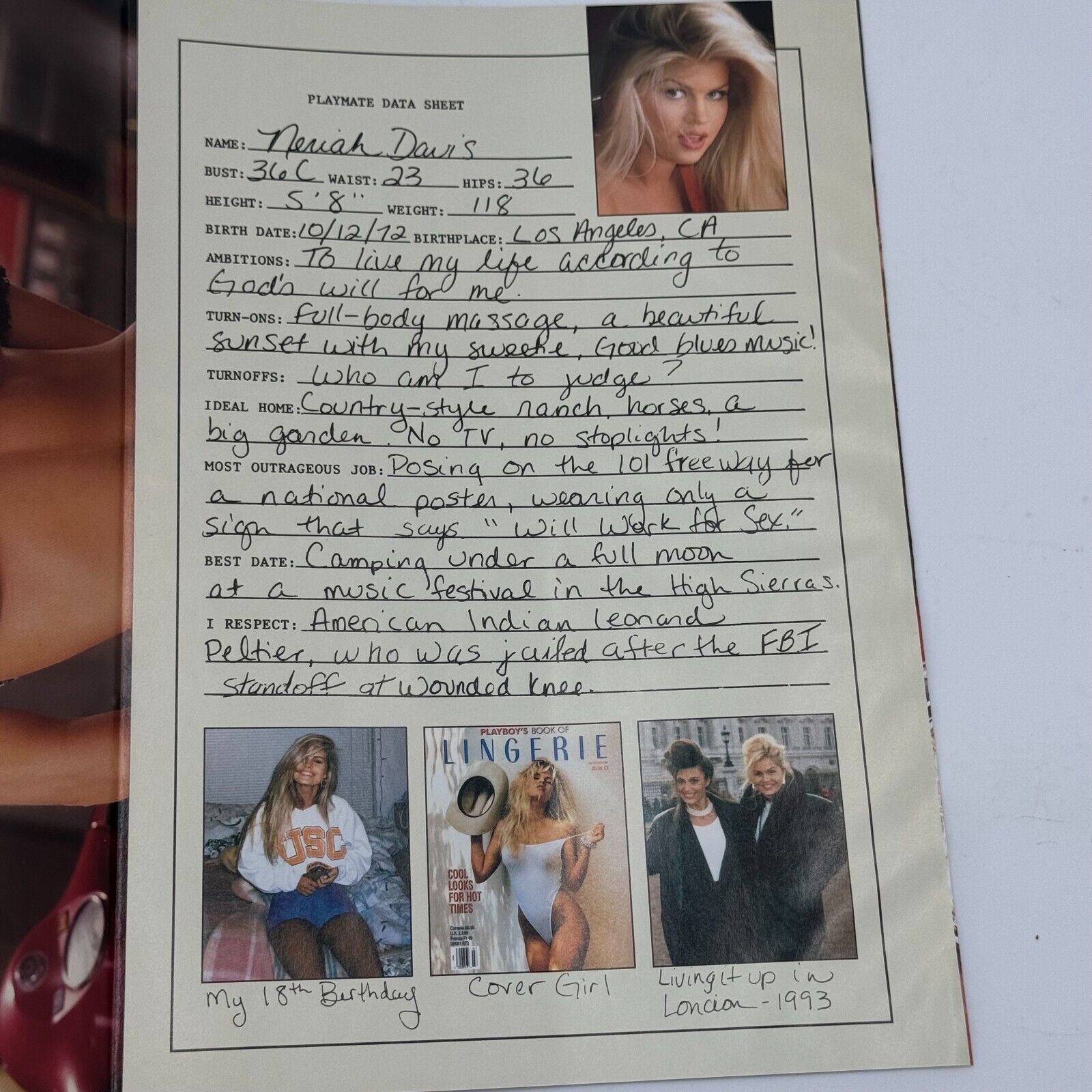 Playboy Magazine Featuring 4 Iconic Cover Girls - Two 1990s & Two 2000s RARE