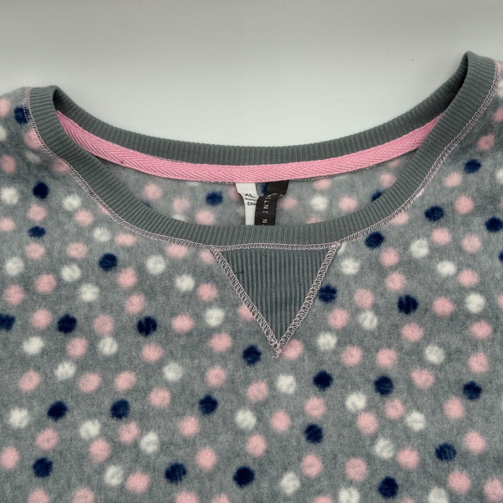 Jaclyn Intimates Womens Multicolor Polka Dot Pajama Set Gray Size XL NWT