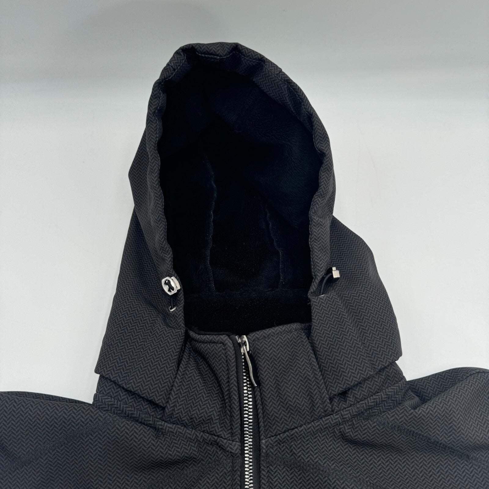 ZeroXposur Womens Wooly Full Zip Hooded Jacket Fuzzy Winter Fall Black Size L