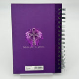 Christian Art Gifts 6x9 Spanish Notepad Journal Notebook Blank Page Notes Purple