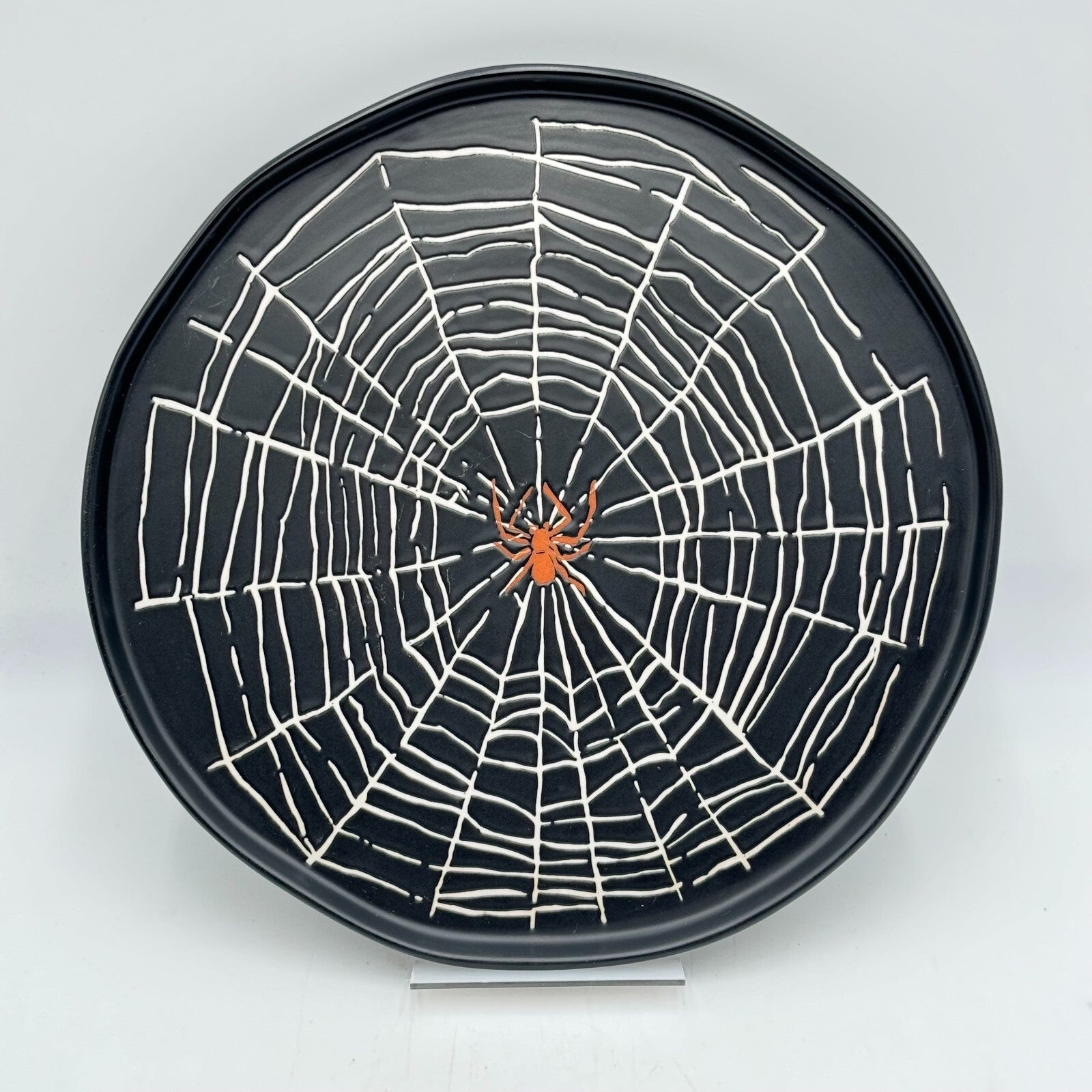 Threshold Lot of 3 Halloween-Themed Design Serving Platter Stoneware Boo Coffin