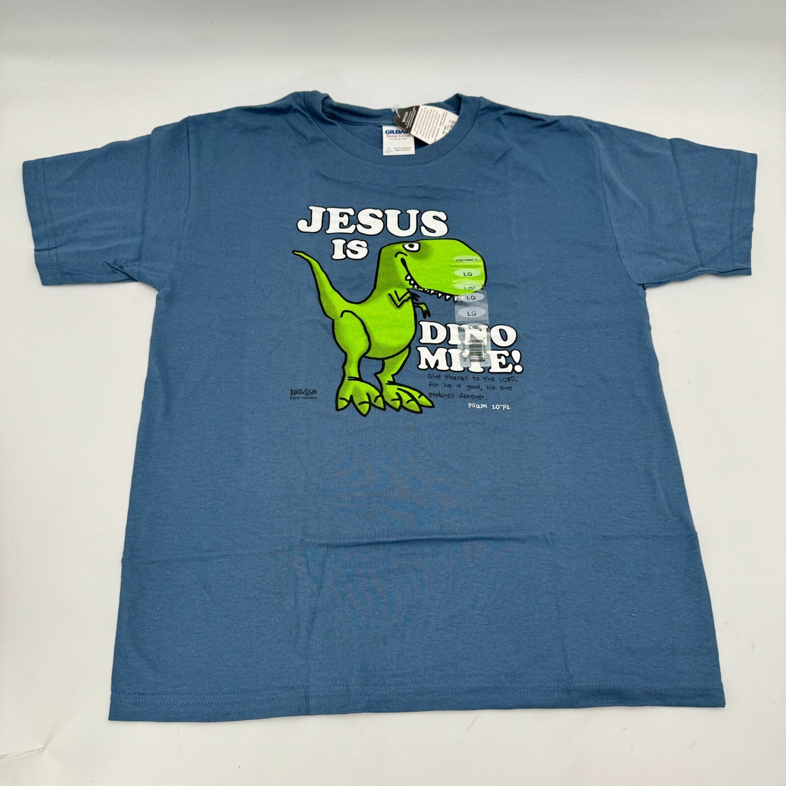 Kerusso Blue Psalm 107:1 Love Forever Youth Size Large L (10-12) NWT