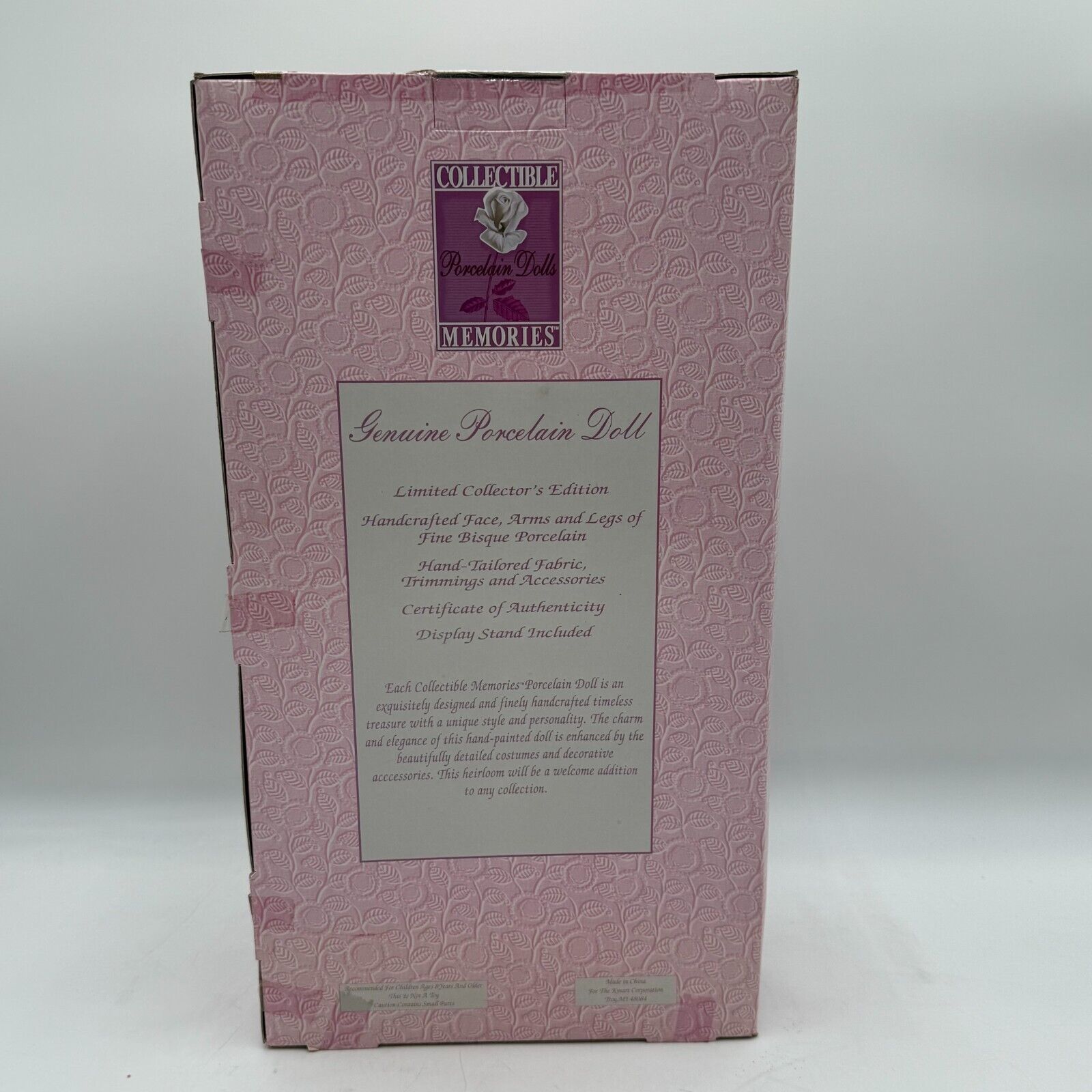Rare Handcrafted Porcelain Doll Collectible Memories New In Box Unopened