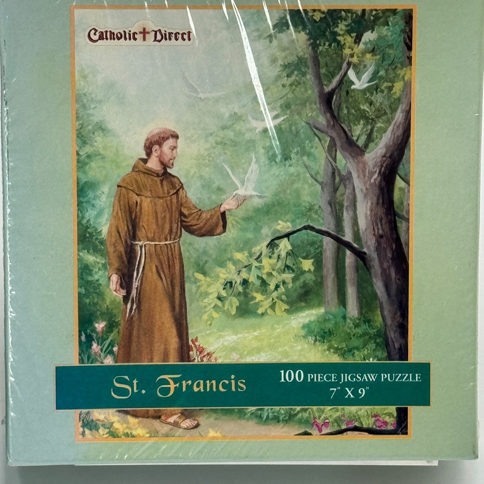 Catholic Direct Set of 2 100-Piece 7x9 Jigsaw Puzzles  St Francis & St Jude NEW