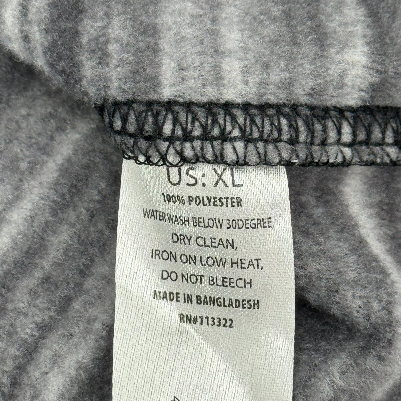 Basix Of America Mens Quater Zip Pullover Striped Jacket Gray Active Size XL