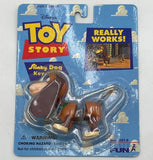 New 1996 Basic Fun Disney Toy Story Slinky Dog KeyChain Really Works NIB