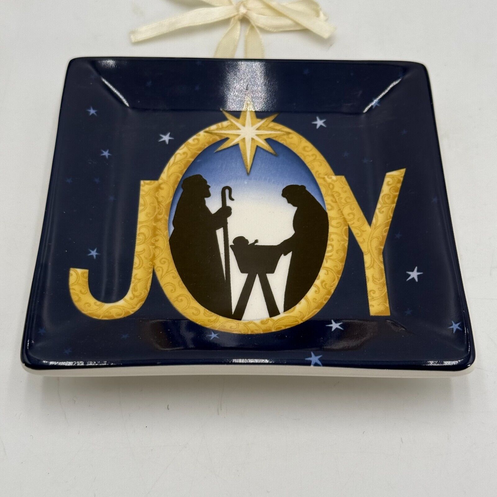 Manual Set of 4 High Quality Ceramic Decorative Square Hanging Plates