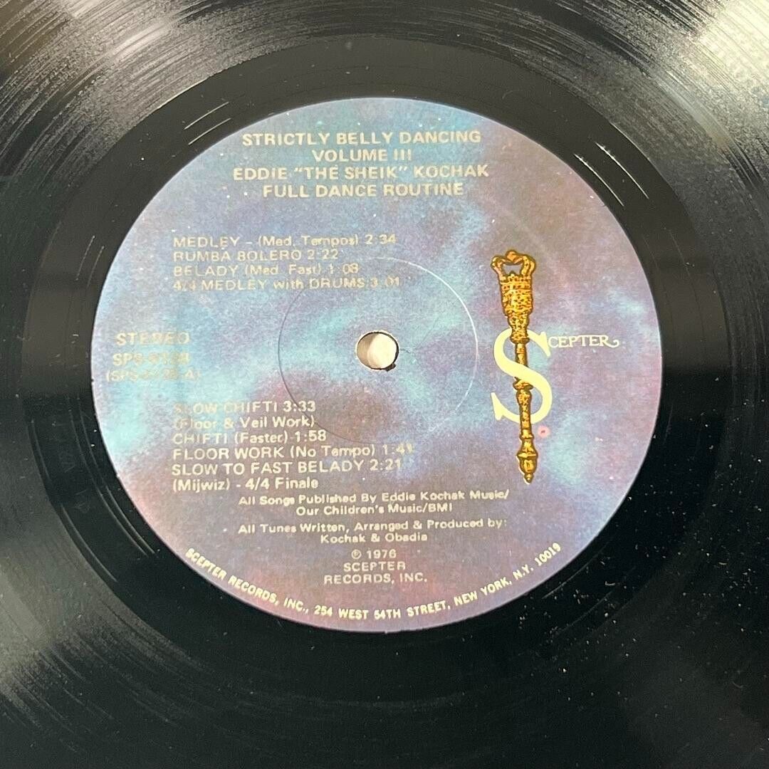 Eddie "The Sheikh" Kochak: Strictly Belly Dancing Vol 3 Vinyl LP Record SPS 5128