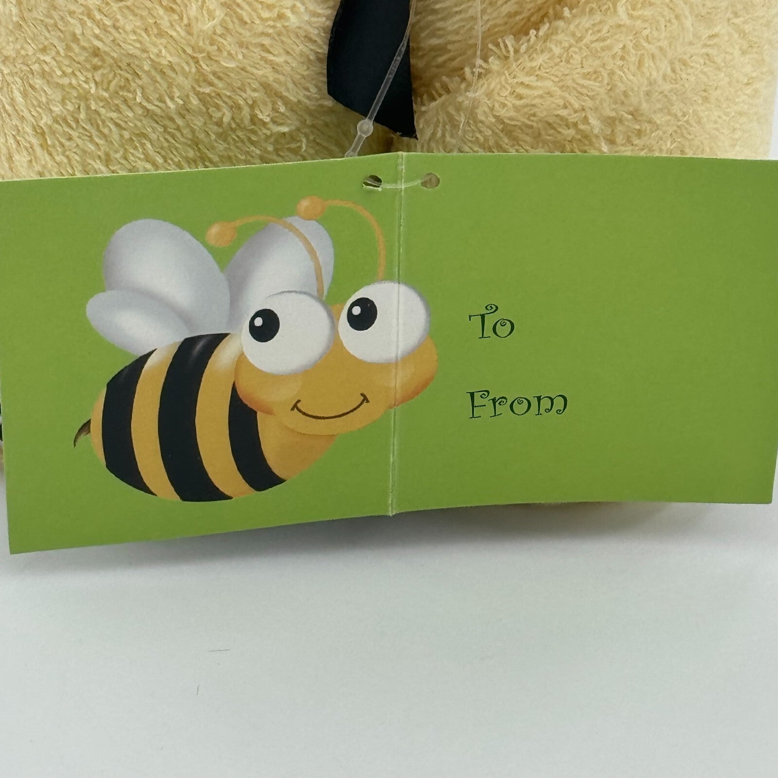 Izzy Kids Bright Yellow Monkey Tails Hooded Bath Towel Soft Absorbent NEW