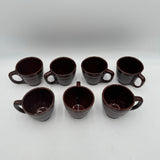 10pc Set Marcrest Daisy Dot Brown Ceramic Creamer Salt Pepper Shaker Coffee Mug