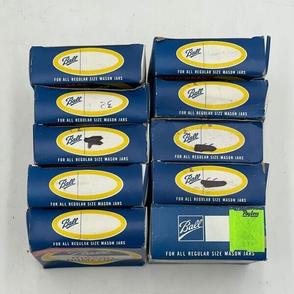 Vintage 120 Ball Regular Size Mason Dome Lids Canning 1975 12 Ct (10 Boxes)