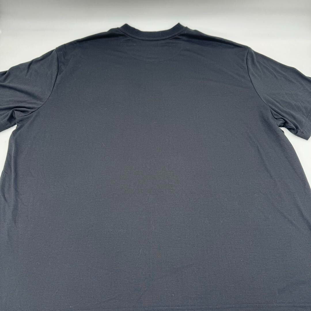 Haggar Mens Stretchy Crewneck Relaxed Short Sleeve T-Shirt Solid Gray Size XL
