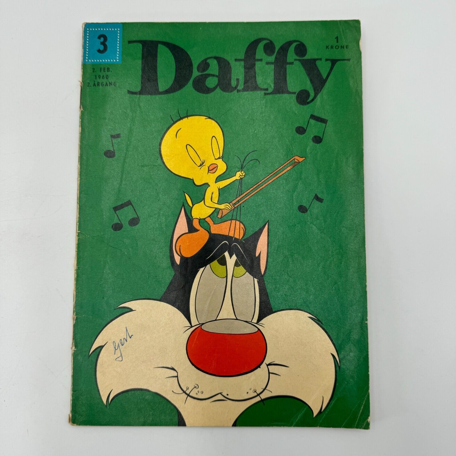 Danish 1960 DAFFY Comic 3 & 6 Sylvester Tweety Bugs Bunny Coyote Roadrunner
