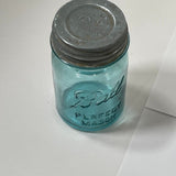Vintage Lot of 8  Assorted Brands & Glass Mason Jars Decor Storage Organizer