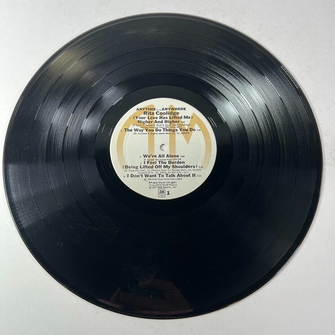 Rita Coolidge – Anytime... Anywhere 2 Vinyl LP A&M Records 1977 POP ROCK MUSIC