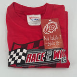 Hanes Play Wear Kids Race 2 Win Trendy Crewneck T-Shirt Red Size 2T NWT