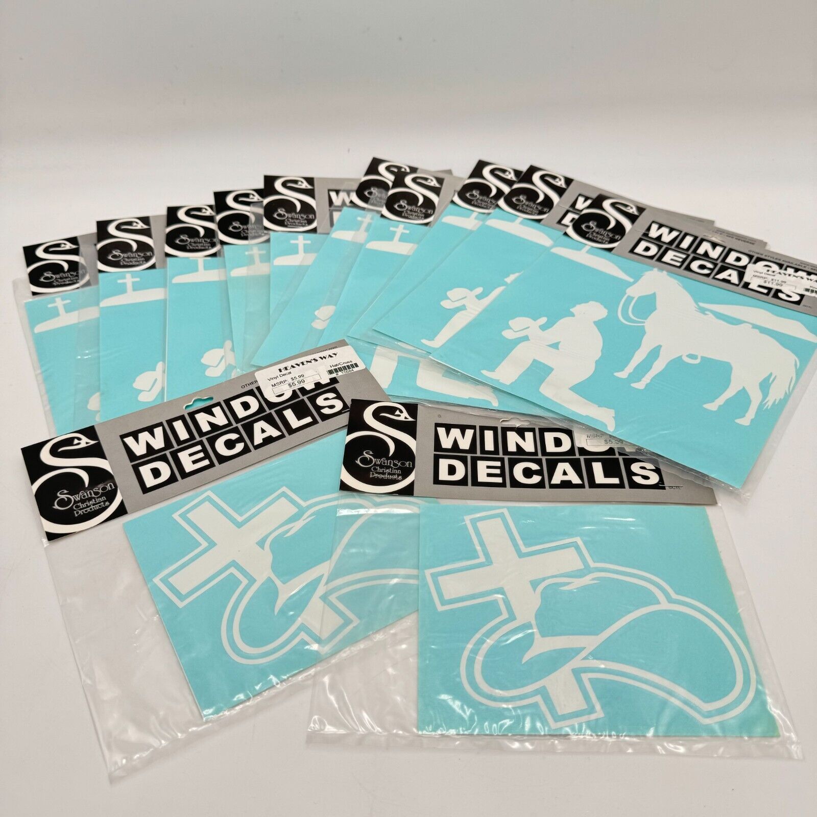 Huge Lot 25+ Sets Christian Decals Car Window Mirror Laptop Skins 14-17in NEW