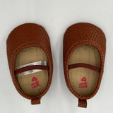 Baby B'gosh Woven Pattern Slip On Mary Jane Shoes Tan Comfy Size New Born