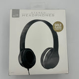 iLive Stereo Black Headphone 3.9 Foot Cord Rubberized Finish Adjustable Headband