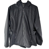 ZeroXposur Womens Wooly Full Zip Hooded Jacket Fuzzy Winter Fall Black Size L